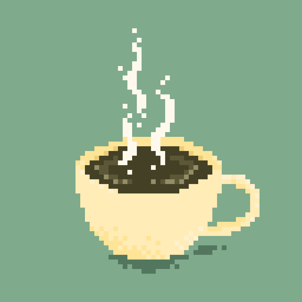 Taza de café humeante